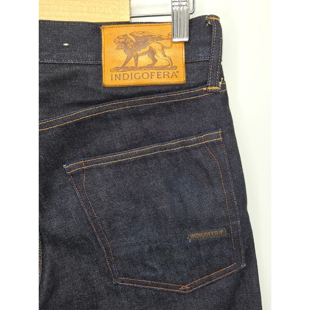 Indigofera Buck No 9 Jeans Raw Selvedge Denim 14oz Japanese Tapered 32x30 - Picture 3 of 5